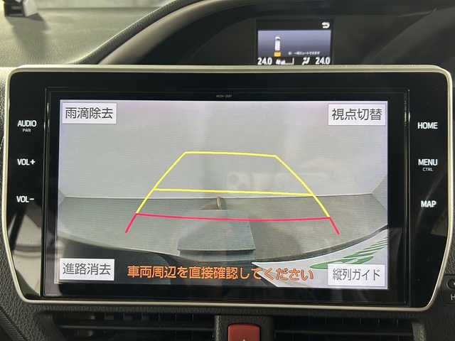 トヨタ ヴォクシー ZS 煌Ⅱ 広島県 2019(令1)年 5.1万km ブラック 純正SDナビ（NSZT-Y68T）/（FM/AM/CD/DVD/BT）/フルセグテレビ/バックカメラ/ETC/ドライブレコーダー/フリップダウンモニター/プッシュスタート/クルーズコントロール/アイドリングストップ/横滑り防止装置/衝突被害軽減システム/MTモード付AT/両側パワースライドドア/フロアマット/USB入力端子/純正LEDヘッドライト/純正フォグランプ/オートライト/オートマチックハイビーム/コーナーセンサー/純正１６インチアルミホイール/電動格納ドアミラー/純正ドアバイザー