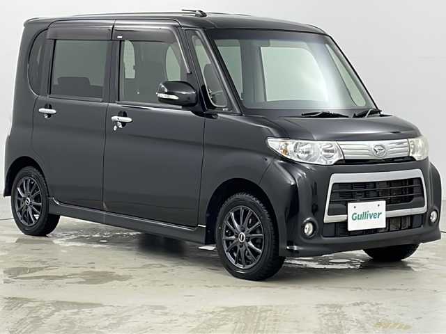 ダイハツ タント カスタム L 道央・札幌 2012(平24)年 8.4万km ブラックマイカメタリック ・4WD/・社外ナビ＆CD＆DVD＆BT＆TV/・社外エンジンスターター/・LEDヘッドライト/・フォグ/・社外AW付夏タイヤ/・ETC/・スペアキー