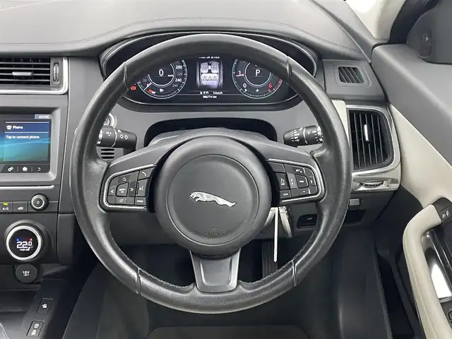 ジャガー Ｅペース 千葉県 2018(平30)年 8.7万km 青 禁煙車/純正ナビ/Bluetooth/フルセグTV/全方位カメラ/レーダークルーズコントロール/レーンキープ/衝突被害軽減ブレーキ/電子パーキングブレーキ/ドライブモードセレクト/マニュアルモード/スペアキー