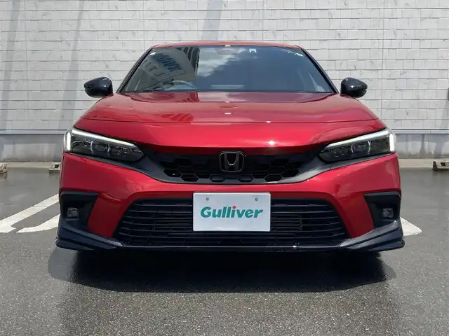 ホンダ シビック EX 静岡県 2023(令5)年 2.8万km プレミアムクリスタルレッドM HondaSENSING/純正メモリーナビ/　AM FM Bluetooth USB/ビルトインETC2.0/バックモニター/前後方ドライブレコーダー/LEDオートヘッドランプ/レーダークルーズコントロール/ハーフレザーシート/シートヒーター(前席)/ワイヤレス充電/前後方クリアランスソナー/純正18インチアルミホイール/ターボ/社外柿本改マフラー/6速MT/BOSEプレミアムサウンド/フルセグTV/パワーシート(前席)