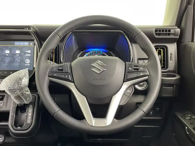スズキ ハスラー HYBRID X 栃木県 2025(令7)年 0.1千km クールカーキパールメタリック/ソフトベージュメタリック 登録済み未届車/４WD/全方位モニター付きナビゲーション/（ＣＤ/フルセグＴＶ/Bluetooth）/スズキセーフティサポート/シートヒーター/オートライト/LEDヘッドライト/横滑り防止装置/スマートキー/プッシュスタート/アイドリングストップ/電動格納ミラー/純正アルミホイール