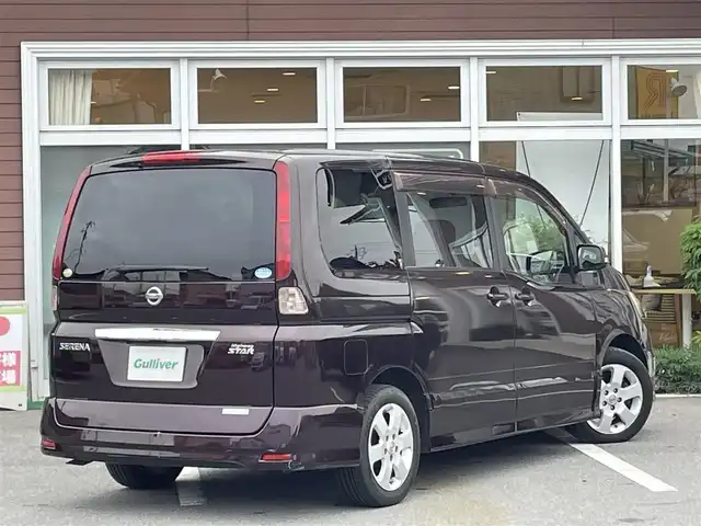 日産 セレナ ハイウェイスター Vセレクション 栃木県 2010(平22)年 15.4万km ディープカシス 両側パワースライドドア/アルパイン製フリップダウンモニター/ETC/純正ナビ/CD/DVD/Bluetooth/フルセグTV/バックカメラ