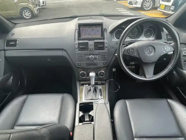 メルセデス・ベンツ Ｃ２００ コンプレッサーSWアバンギャルド 静岡県 2009(平21)年 13.4万km オブシディアンブラック サンルーフ/純正ナビ/フルセグTV/バックカメラ/黒革シート/前席シートヒーター/前席パワーシート/前後ドライブレコーダー/ETC/HIDヘッドライト/クルーズコントロール/ステアリングスイッチ/パドルシフト/スマートキー×2/保証書/取扱説明書/ナビ取扱説明書