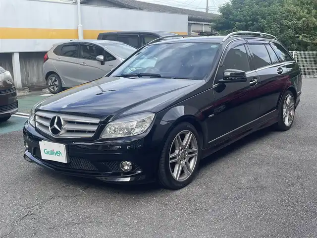 メルセデス・ベンツ Ｃ２００ コンプレッサーSWアバンギャルド 静岡県 2009(平21)年 13.4万km オブシディアンブラック サンルーフ/純正ナビ/フルセグTV/バックカメラ/黒革シート/前席シートヒーター/前席パワーシート/前後ドライブレコーダー/ETC/HIDヘッドライト/クルーズコントロール/ステアリングスイッチ/パドルシフト/スマートキー×2/保証書/取扱説明書/ナビ取扱説明書