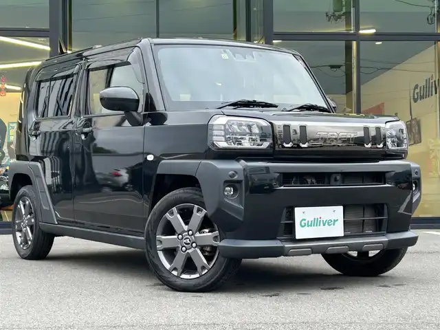 ダイハツ タフト G ターボ ダーククロムベンチャー 愛媛県 2022(令4)年 4.2万km ブラックマイカメタリック Strada7型ナビ/全方位カメラ/ガラスルーフ/デジタルインナーミラー/スマートアシスト/レーダークルーズコントロール/クリアランスソナー/衝突被害軽減装置/車線逸脱防止装置/前後ドライブレコーダー/アイドリングストップ/LEDヘッドライト/オートライト/オートマチックハイビーム/ルーフレール/ステアリングリモコン/純正ドアバイザー/電動パーキングブレーキ/AutoHold機能/ETC/現状サマー(純正AW)(165/65/R15)/YOKOHAMA BluEarth-RV RV03CK