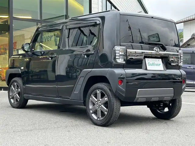 ダイハツ タフト G ターボ ダーククロムベンチャー 愛媛県 2022(令4)年 4.2万km ブラックマイカメタリック Strada7型ナビ/全方位カメラ/ガラスルーフ/デジタルインナーミラー/スマートアシスト/レーダークルーズコントロール/クリアランスソナー/衝突被害軽減装置/車線逸脱防止装置/前後ドライブレコーダー/アイドリングストップ/LEDヘッドライト/オートライト/オートマチックハイビーム/ルーフレール/ステアリングリモコン/純正ドアバイザー/電動パーキングブレーキ/AutoHold機能/ETC/現状サマー(純正AW)(165/65/R15)/YOKOHAMA BluEarth-RV RV03CK