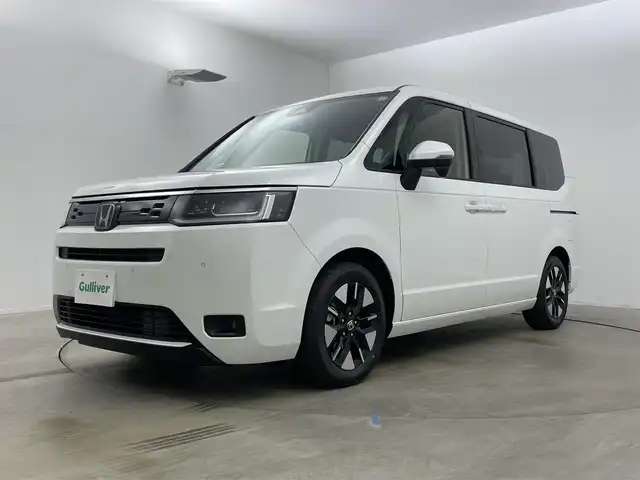 ホンダ ステップワゴン eHEV エアー EX 岡山県 2025(令7)年 0.1千km プラチナホワイトパール 登録済未使用車/純正１１．4型ナビ/　「BT/フルセグ/DVD/Carplay/USB」/　型式：LXM-247VFLi/ブラインドスポットモニター/電動リアゲート　/バックカメラ　/レーダークルーズコントロール/両側パワースライドドア　/オートハイビーム/ＬＥＤヘッドライト/前席シートヒーター　/衝突軽減システム/車線逸脱防止システム/横滑り防止装置/純正16インチアルミ/純正フロアマット/コーナーセンサー（前後）/パドルシフト/オートブレーキホールド/プッシュスタート/スマートキー×2/保証書/取扱説明書