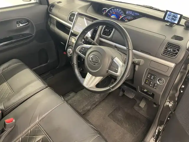 ダイハツ タント カスタム RS トップED SA Ⅲ 岡山県 2017(平29)年 4.8万km ブラックマイカメタリック スマートアシストIII/歩行者検知ブレーキ/社外ローダウンサス（RS-R）/ドラレコ/レーダー/DOPメモリナビ（NSZP-X67D）/CD/DVD/DTVフルセグ/BT/USB/コーナーセンサー/ドアバイザー/フォグライト/純正15インチアルミ/シートカバー/ステアリングS/W/左右パワースライドドア/社外ツイーター/ETC/１００Vパワーソケット