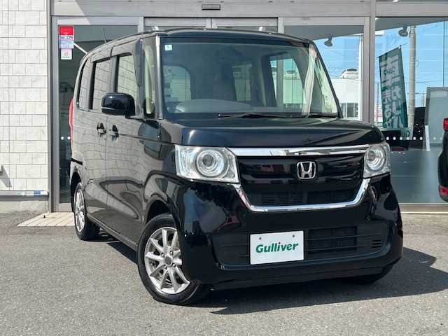 ホンダ Ｎ ＢＯＸ G 青森県 2018(平30)年 4.5万km クリスタルブラックパール ワンオーナー/４WD/車検R9/5/22まで/ホンダ純正オーディオ/アイドリングストップ/衝突軽減システム/横滑り防止装置/シートヒーター/両側スライドドア/純正フロアマット/電動格納ミラー/スペアキー/保証書