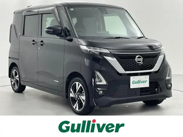 日産 ルークス ハイウェイスター Gターボ 福井県 2021(令3)年 1.8万km ブラック 純正９型ナビ/アラウンドビューモニター/フルセグテレビ/ハンズフリーオートスライドドア/ドライブレコーダー/ステアリングスイッチ/プッシュスタート/スマートキー×２/コーナーセンサー/ビルトインＥＴＣ
