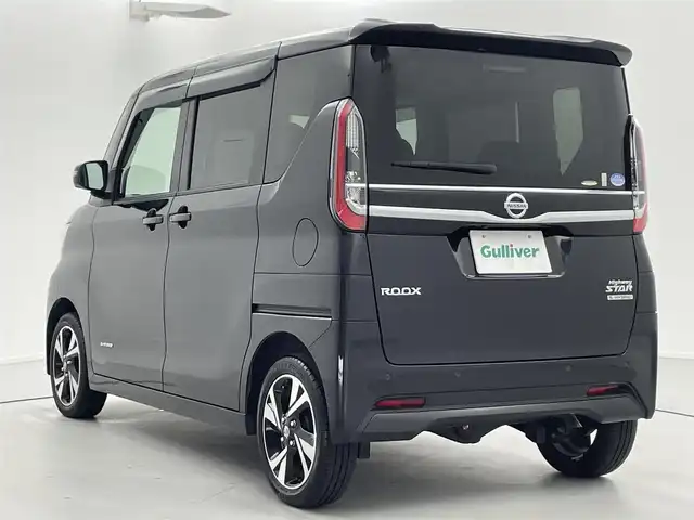 日産 ルークス ハイウェイスター Gターボ 福井県 2021(令3)年 1.8万km ブラック 純正９型ナビ/アラウンドビューモニター/フルセグテレビ/ハンズフリーオートスライドドア/ドライブレコーダー/ステアリングスイッチ/プッシュスタート/スマートキー×２/コーナーセンサー/ビルトインＥＴＣ