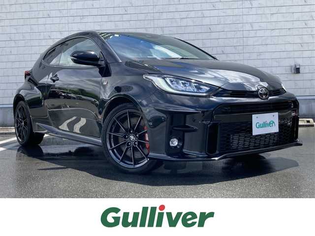 トヨタ ＧＲヤリス RZ ハイパフォーマンス 静岡県 2021(令3)年 5.8万km プレシャスブラックパール Toyota Safety Sense/純正8インチナビ/　AM FM Bluetooth USB AppleCarPlay AndroidAuto/LEDオートヘッドランプ/レーダークルーズコントロール/ハーフレザーシート/シートヒーター(前席)/インテリジェントマニュアルトランスミッション/インタークーラースプレー/前後方クリアランスソナー/スマートキー2本/純正18インチアルミホイール/ステアリングヒーター/6速MT/JBLプレミアムサウンド/フルセグTV