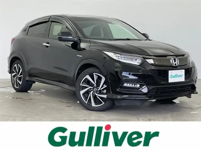 ホンダ ヴェゼル ハイブリッド RS ホンダセンシング 富山県 2018(平30)年 3.2万km クリスタルブラックパール 純正ナビ（AM/FM/CD/DVD/SD/USB/BT/HDMI）/フルセグTV/バックカメラ/寒冷地仕様/衝突被害軽減ブレーキ/レーンキープアシスト/アダプティブクルーズコントロール/LEDオートライト/ハーフレザーシート/前席シートヒーター/パドルシフト/ビルトインETC/ドライブレコーダー/スマートキー×２/プッシュスタート/アイドリングストップ/純正フロアマット/取扱説明書