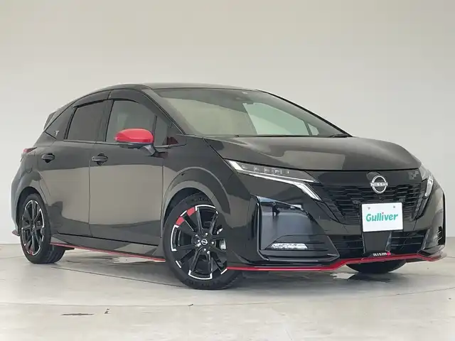 日産 オーラ ニスモ 愛知県 2022(令4)年 1.8万km スーパーブラック プロパイロット/全方位カメラ/クルーズコントロール/シートヒーター/バックカメラ/コーナーセンサー/純正アルミホイール/ETC2.0/BSM/ステアリングヒーター/オートマチックハイビーム/置くだけ充電/ドライブレコーダー/衝突軽減ブレーキ/フルセグテレビ/Bluetooth/ステアリングスイッチ/スマートキー/プッシュスタート/ハーフレザーシート