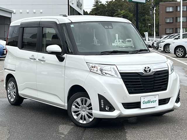 トヨタ ルーミー G コージーエディション 石川県 2019(令1)年 5万km パールホワイトⅢ スマートアシストIII/・衝突回避支援ブレーキ機能/・衝突警報機能/・車線逸脱警報機能/・誤発信抑制制御機能/・オートハイビーム/・コーナーセンサー/純正SDナビゲーション/【Bluetooth・フルセグTV・CD・DVD・SD】/型番：NSZT-W62G/両側パワースライドドア/ビルトインETC/エンジンプッシュスタート/・スマートキー/・スペアキー/ハロゲンヘッドライト/・オートライト/・フォグランプ/前席シートヒーター/横滑り防止装置/アイドリングストップ/社外アルミホイールスタッドレスタイヤ車載/純正フロアマット/新車時保証書/取扱説明書