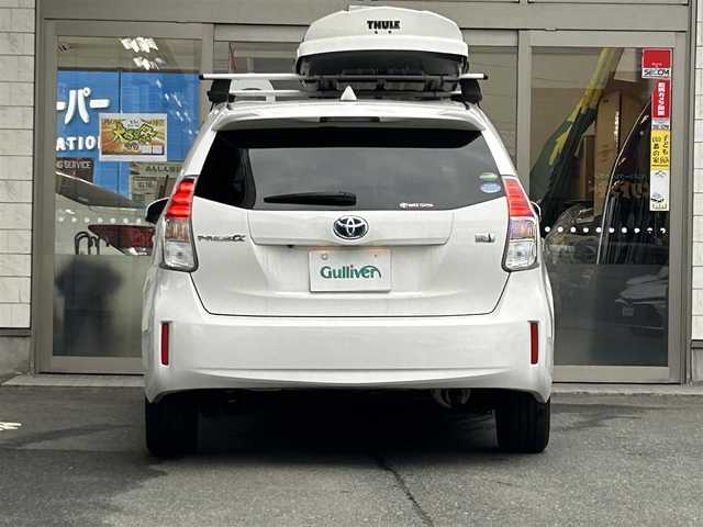 トヨタ プリウス α G 岩手県 2017(平29)年 6.5万km スーパーホワイトⅡ 純正ナビNSZT-Y66T/バックカメラ /ハーフレザーシート /フルセグTV /フロントカメラ /レーダークルコン/衝突軽減装置 /運転席パワーシート /ビルトインETC /社外ドラレコ /社外GPSレーダー /オートハイビーム/オートライト/フォグランプ/オールオートPW/革巻きステアリング/ナビステアリングスイッチ/純正エンジンスターター/スマートキー×2/リアワイパー/ルーフボックスTHULE/社外AWスタッドレスタイヤ/(205/60/R16　2024年製7分山)/ドアバイザー/フロアマット/保証書　取説　ナビ取説