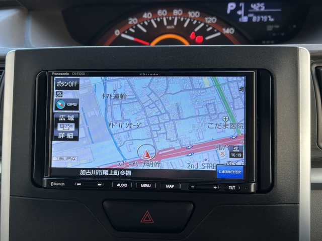 ダイハツ タント X SAⅡ 兵庫県 2015(平27)年 8.4万km コットンアイボリー 取扱説明書/保証書/社外ナビ（FM/AM/CD/Bluetooth/ワンセグ）/プッシュスタート/スマートキー×２/ETC/片側パワースライドドア/レーンキープアシスト/衝突軽減ブレーキ/コーナーセンサー/サンシェード/純正フロアマット