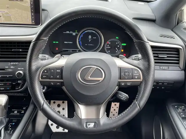 レクサス ＲＸ 450h Fスポーツ 東京都 2018(平30)年 7.3万km ディープブルーマイカ 純正ナビ/パノラミックビュー/プリクラッシュセーフティ/レーントレーシング/ブラインドスポット/レーダークルーズ/シートベンチレーション/パワーシート/電動バックドア/ETC/ドライブレコーダー