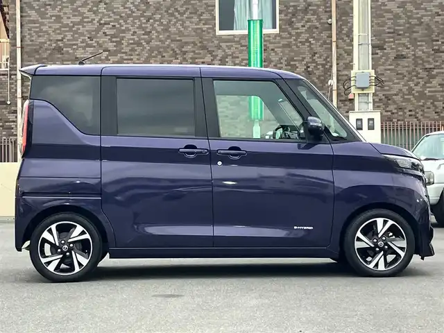日産 ルークス HWS Gターボ プロパイロットED 静岡県 2020(令2)年 1.5万km アメジストパープル エンジンスタートボタン/パワーステアリング/パワーウィンドウ/保証書/取扱説明書/アイドリングストップ/ターボ/オートエアコン/クルーズコントロール/USB入力端子/ETC/全方位カメラ/純正SDナビ（CD/DVD/BT/フルセグ）/ドライブレコーダー前後/ウォークスルー/純正フロアマット/両側パワースライドドア/純正アルミホイール/ABS/横滑り防止装置/コーナーセンサー前後/レーンキープアシスト/オートライト/LEDヘッドライト/W＋サイドエアバック/衝突軽減システム/プロパイロット