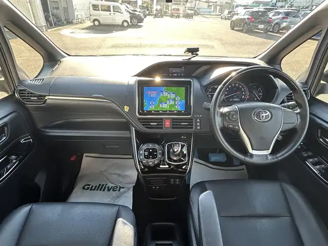 トヨタ エスクァイア ハイブリッド Gi 山形県 2019(平31)年 9.8万km スパークリングブラックパールクリスタルシャイン トヨタセーフティセンス/純正SDナビ/　　【CD DVD BT フルセグ】/バックカメラ/両側パワースライドドア/クルーズコントロール/LEDオートヘッドライト/ソフトレザーシート/シートヒーター/純正15インチアルミホイール/ドライブレコーダー/ステアリングスイッチ/電動格納ウィンカーミラー/フォグランプ/WAC/スマートキー/ETC