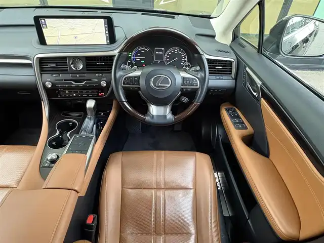 レクサス ＲＸ 450hL 石川県 2021(令3)年 5.2万km 黒 ワンオーナー/4WD/サンルーフ/純正ナビ/　Bluetooth・AM/FM・CD・DVD・USB/フルセグTV/ETC2.0/全方位カメラ/前後ドライブレコーダー/アダプティブクルーズコントロール/ヘッドアップディスプレイ/ブラインドスポットモニター/パワーシート/シートヒーター/エアシート/ステアリングヒーター/アンチロック・ブレーキ・システム/衝突被害軽減システム/横滑り防止装置/前後コーナーセンサー/レーンキープアシスト/盗難防止装置/オートマチックハイビーム/アイドリングストップ/純正アルミホイール/スマートキー