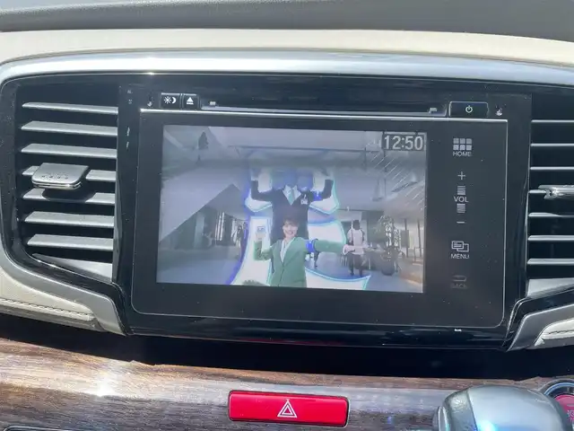 ホンダ オデッセイ G 長野県 2013(平25)年 10.7万km ホワイトオーキッドパール 純正ナビ（FM/AM、CD、DVD、BT）/バックカメラ/フルセグテレビ/クルーズコントロール追従無/両側パワースライド/レーンキープアシスト/横滑り防止装置/盗難防止装置/アイドリングストップ/LEDオートライト/リモコンキー/ワンオーナー/MTモード付AT/社外フロアマット/保証書