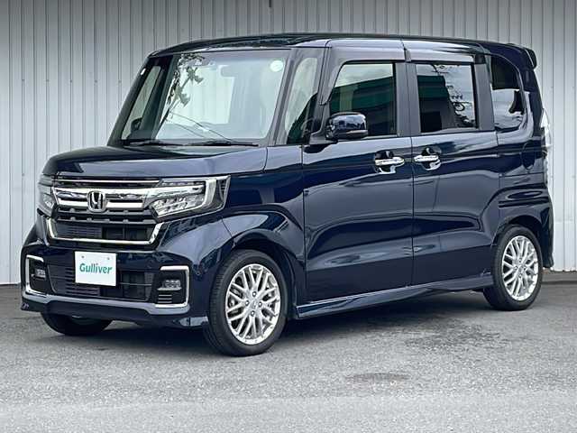 ホンダ Ｎ ＢＯＸ カスタム L ターボ 長野県 2021(令3)年 5.9万km ミッドナイトブルービームM ホンダセンシング/ワンオーナー/両側パワースライドドア/純正メモリナビ（VXM-214VFi）/・CD/DVD/Bluetooth/フルセグTV/バックカメラ/ハーフレザーシート/ETC/前後ドライブレコーダー/純正15インチＡＷ/追従型クルーズコントロール/LEDオートライト/フォグランプ/前後コーナーセンサー/純正フロアマット/プッシュスタート/スマートキー/スペアキー/取扱説明書