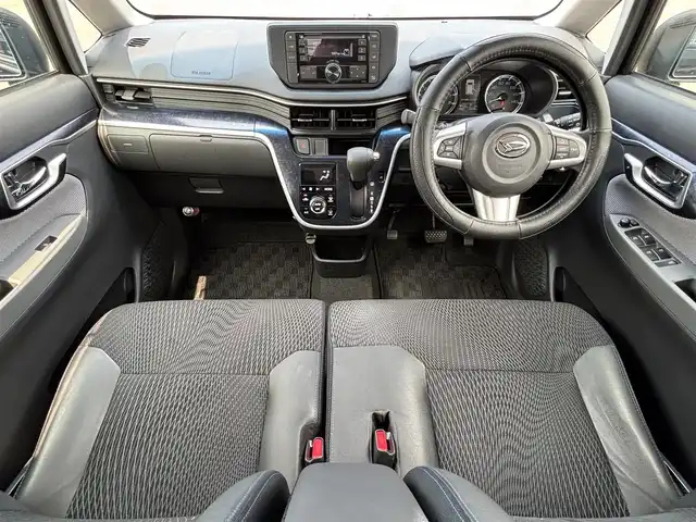 ダイハツ ムーヴ カスタム X ハイパー 大分県 2015(平27)年 2.5万km ブラックマイカメタリック ・オーディオ(AUX.USB.CD.ラジオ)/・アイドリングストップ/・スマートキー/・プッシュスタート/・オートライト/・オートエアコン/・純正フロアマット/・純正ホイール/・スペアキー