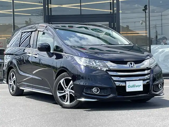 ホンダ オデッセイ アブソルート 茨城県 2013(平25)年 5.5万km プレミアムヴィーナスブラックP 純正ナビ/【AM・FM・TV・BT・USB・iPod・HDMI・DVD】/Bカメラ/ETC/クルコン/両側パワスラ/パドルシフト/USB入力端子/オットマン/ステリモ/オートライト/Fフォグ/LEDライト/アイドリングストップ/純正フロアマット/純正アルミホイール/電格ミラー/ウインカーミラー