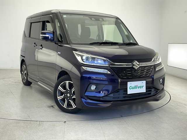 スズキ ソリオ バンディット HV MV 千葉県 2018(平30)年 4.3万km ミッドナイトバイオレットメタリック 衝突軽減/横滑り防止/W＋サイドエアバック/カーテンエアバック/レーンキープアシスト/コーナーセンサー/追従クルーズコントロール/純正テレビナビ/BT/CD/DVD/USB/パワースライドドア/全方位カメラ/純正アルミホイール/ビルトインETC/ドライブレコーダー/シートヒーター