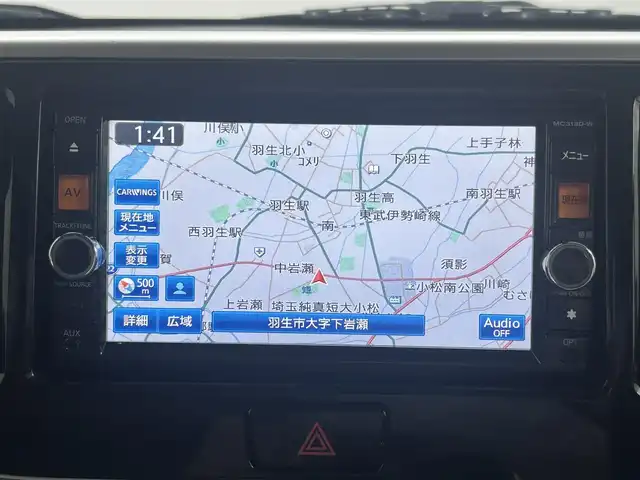 日産 デイズ ルークス ボレロ 埼玉県 2019(平31)年 3.9万km アッシュブラウンM 純正ナビ　ＭＣ１１３Ｄ－Ｗ　フルセグＴＶ　ＢＴ　ＤＶＤ　パワースライドドア　ドライブレコーダー　全方位カメラ　ＥＴＣ　コーナーセンサー　Ｄ席シートヒーター　衝突軽減　フロアマット　純正１４型ＡＷ