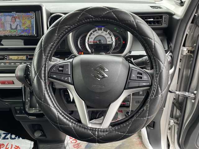 スズキ スペーシア カスタム HYBRID XS ターボ 道北・旭川 2019(令1)年 2.3万km スチールシルバーM 4WD/社外SDナビ/ CD/DVD/SD/MSV/BT/フルセグ/スズキセーフティサポート/デュアルサポートブレーキ/レーンキープ /クルーズコントロール/コーナーセンサー /パドルシフト/アイドリングストップ/両側パワースライドドア /ハーフレザー/シートヒーター /ミラーヒーター /オートライト/LEDヘッドライト/フォグライト/サーキュレーター/エンジンスターター /ETC/サンシェード/純正フロアマット/ドアバイザー