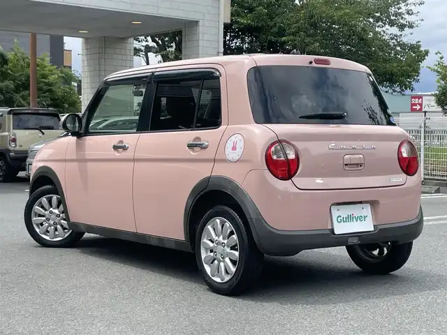 スズキ ラパン X 静岡県 2015(平27)年 5.6万km コフレピンクパールメタリック AIS検査済み4点/レーダーブレーキサポート /純正ナビ　/地デジ　/BT /USB /全方位カメラ　/運転席シートヒーター　/オートライト /純正１４インチAW /ETC /社外前後ドラレコ　/スマートキー  /スペアキー  /保証書　/取説