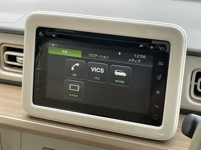 スズキ ラパン X 静岡県 2015(平27)年 5.6万km コフレピンクパールメタリック AIS検査済み4点/レーダーブレーキサポート /純正ナビ　/地デジ　/BT /USB /全方位カメラ　/運転席シートヒーター　/オートライト /純正１４インチAW /ETC /社外前後ドラレコ　/スマートキー  /スペアキー  /保証書　/取説