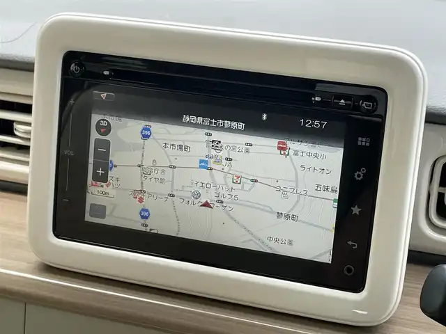スズキ ラパン X 静岡県 2015(平27)年 5.6万km コフレピンクパールメタリック AIS検査済み4点/レーダーブレーキサポート /純正ナビ　/地デジ　/BT /USB /全方位カメラ　/運転席シートヒーター　/オートライト /純正１４インチAW /ETC /社外前後ドラレコ　/スマートキー  /スペアキー  /保証書　/取説