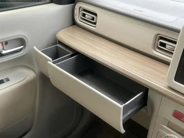 スズキ ラパン X 静岡県 2015(平27)年 5.6万km コフレピンクパールメタリック AIS検査済み4点/レーダーブレーキサポート /純正ナビ　/地デジ　/BT /USB /全方位カメラ　/運転席シートヒーター　/オートライト /純正１４インチAW /ETC /社外前後ドラレコ　/スマートキー  /スペアキー  /保証書　/取説