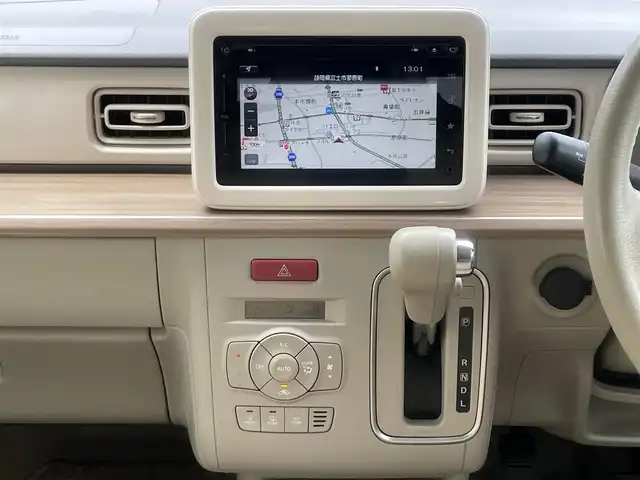 スズキ ラパン X 静岡県 2015(平27)年 5.6万km コフレピンクパールメタリック AIS検査済み4点/レーダーブレーキサポート /純正ナビ　/地デジ　/BT /USB /全方位カメラ　/運転席シートヒーター　/オートライト /純正１４インチAW /ETC /社外前後ドラレコ　/スマートキー  /スペアキー  /保証書　/取説
