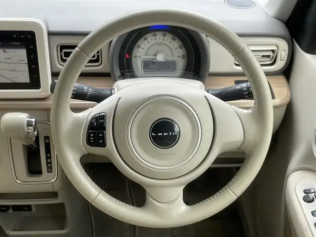 スズキ ラパン X 静岡県 2015(平27)年 5.6万km コフレピンクパールメタリック AIS検査済み4点/レーダーブレーキサポート /純正ナビ　/地デジ　/BT /USB /全方位カメラ　/運転席シートヒーター　/オートライト /純正１４インチAW /ETC /社外前後ドラレコ　/スマートキー  /スペアキー  /保証書　/取説