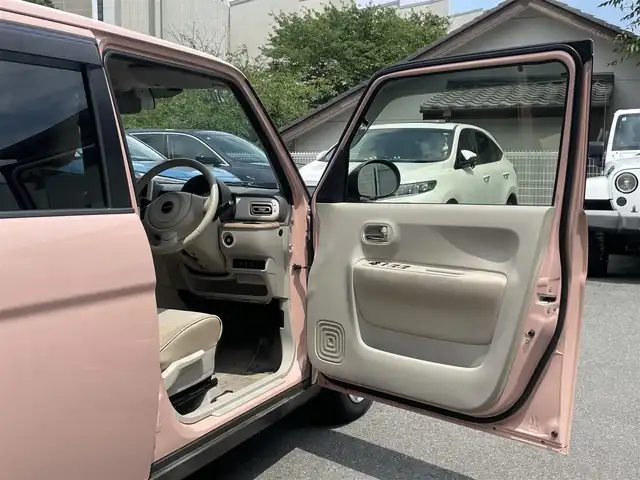 スズキ ラパン X 静岡県 2015(平27)年 5.6万km コフレピンクパールメタリック AIS検査済み4点/レーダーブレーキサポート /純正ナビ　/地デジ　/BT /USB /全方位カメラ　/運転席シートヒーター　/オートライト /純正１４インチAW /ETC /社外前後ドラレコ　/スマートキー  /スペアキー  /保証書　/取説