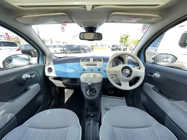 フィアット ５００ 1．2 8V ラウンジ 群馬県 2010(平22)年 4.1万km ライトブルー ワンオーナー/キーレス/ETC/サンルーフ/フォグランプ/保証書あり/取扱説明書あり/スペアキーあり