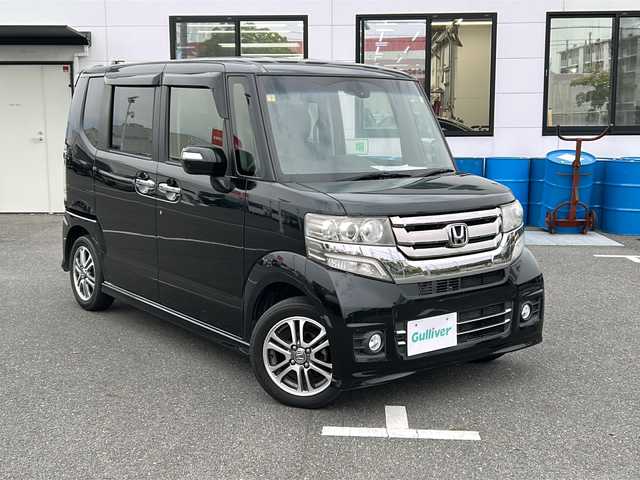 ホンダ Ｎ ＢＯＸ カスタム G Lパッケージ 山口県 2016(平28)年 5万km スマートブラック 純正メモリナビ【VXM-164VFXi】/ワンセグテレビ/バックカメラ/Bluetooth/ETC/プッシュスタート/アイドリングストップ/電動格納ウィンカーミラー/ドアバイザー/フォグランプ/片側パワースライドドア/横滑り防止装置/盗難防止装置/衝突軽減システム/純正アルミホイール14インチ/チップアップシート