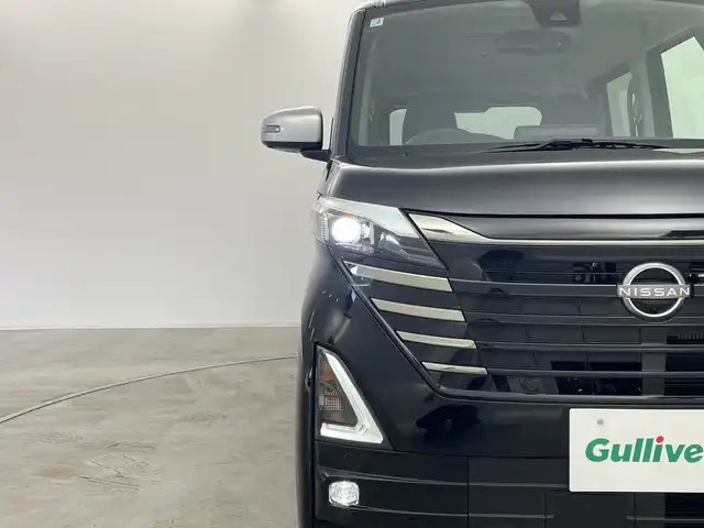 日産 ルークス HWS Gターボ アーバンクロム プロパイロットED 群馬県 2025(令7)年 0.1万km ブラック 純正９型ナビ　フルセグＴＶ　全周囲カメラ　プロパイロット　ハンズフリー両側電動スライドドア　衝突被害軽減ブレーキ　レーンアシスト　オートハイビーム　ＬＥＤヘッドライト／フォグライト　スマートキー　禁煙