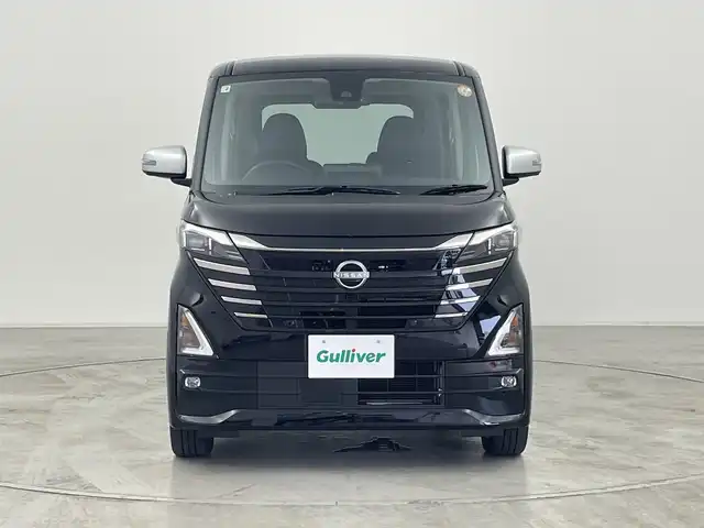 日産 ルークス HWS Gターボ アーバンクロム プロパイロットED 群馬県 2025(令7)年 0.1万km ブラック 純正９型ナビ　フルセグＴＶ　全周囲カメラ　プロパイロット　ハンズフリー両側電動スライドドア　衝突被害軽減ブレーキ　レーンアシスト　オートハイビーム　ＬＥＤヘッドライト／フォグライト　スマートキー　禁煙