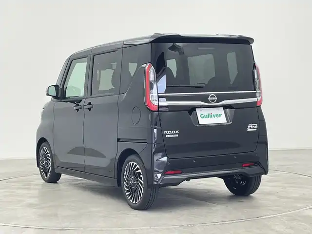 日産 ルークス HWS Gターボ アーバンクロム プロパイロットED 群馬県 2025(令7)年 0.1万km ブラック 純正９型ナビ　フルセグＴＶ　全周囲カメラ　プロパイロット　ハンズフリー両側電動スライドドア　衝突被害軽減ブレーキ　レーンアシスト　オートハイビーム　ＬＥＤヘッドライト／フォグライト　スマートキー　禁煙