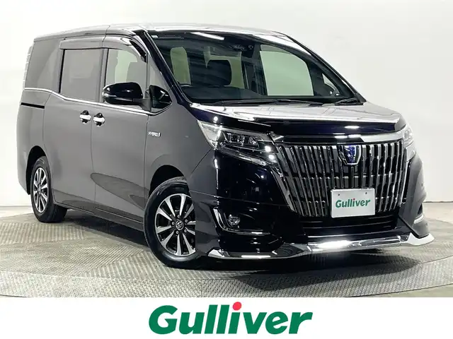 トヨタ エスクァイア ハイブリッド Gi 大阪府 2017(平29)年 5.4万km スパークリングブラックパールクリスタルシャイン フロントエアロ　後席モニター　純正ナビＴＶ　シートヒーター　バックカメラ　ＥＴＣ　ドラレコ　両側パワスラ　衝突軽減　クルコン　クリアランスソナー　レーンアシスト　オートマチックハイビーム　スマートキー