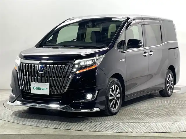 トヨタ エスクァイア ハイブリッド Gi 大阪府 2017(平29)年 5.4万km スパークリングブラックパールクリスタルシャイン フロントエアロ　後席モニター　純正ナビＴＶ　シートヒーター　バックカメラ　ＥＴＣ　ドラレコ　両側パワスラ　衝突軽減　クルコン　クリアランスソナー　レーンアシスト　オートマチックハイビーム　スマートキー