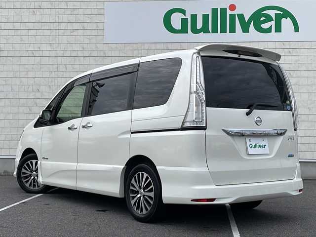 日産 セレナ ハイウェイスター Sハイブリッド 栃木県 2014(平26)年 4.7万km ブリリアントホワイトパール 純正SDナビ/・Bluetooth CD DVD/・TV フルセグ/・バックカメラ/純正フリップダウン後席モニター/アイドリングストップ/クルーズコントロール/両側パワースライドドア/レザーシート/ETC/ドライブレコーダー/LEDヘッドライト/衝突被害軽減システム/レーンキープアシスト