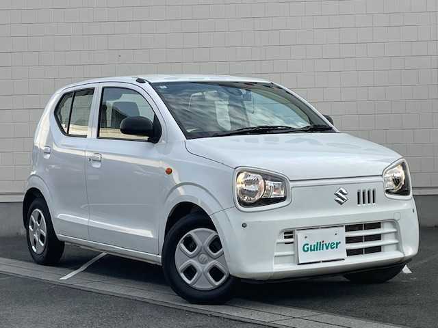 スズキ アルト L 静岡県 2018(平30)年 2.8万km スペリアホワイト ●社外ナビ/（ワンセグ/CD/AUX）/(CN-E2042)/●バックカメラ/●レーダーブレーキサポート/●前後コーナーセンサー/●アイドリングストップ/●運転席シートヒーター/●LEDヘッドライト/●純正フロアマット/●前方ドライブレコーダー/●ISOFIX/●レベライザー/●純正ホイールカバー/●ダブルSRS+ABS