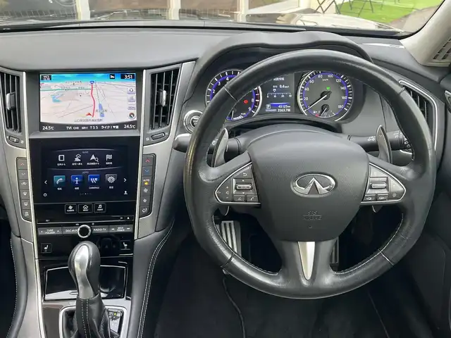 日産 スカイライン ハイブリッド 350GT typeSP クールエクスクルーシブ 山口県 2016(平28)年 4.6万km ガーネットブラック 純正メモリーナビ＆フルセグTV/＆アラウンドビューカメラ/純正フロアマット/純正ドアバイザー/純正フォグランプ/純正LEDオートライト/純正19インチアルミ/インテリジェントセーフティ/BOSEサウンドシステム/フロントパワーシート/　＆シートヒーター/ビルトインETC