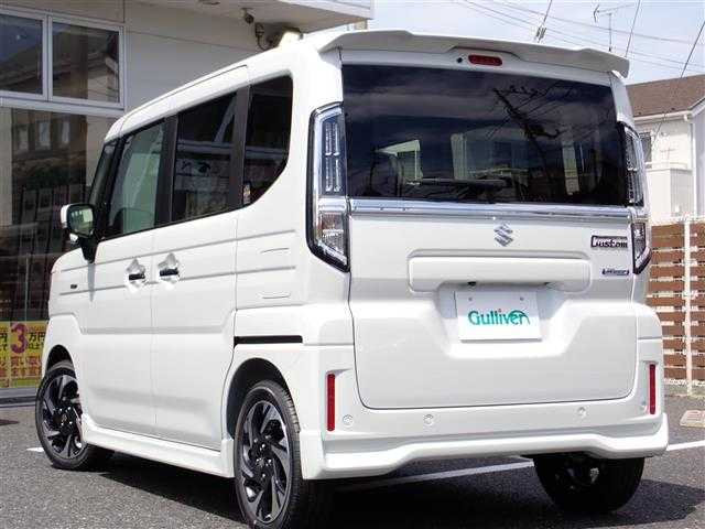 スズキ スペーシア カスタム HYBRID XS 千葉県 2024(令6)年 0.1万km未満 ピュアホワイトP 【届出済未使用車】/【ピュアホワイトパール（ZVR）】/純正９型ナビ（メーカーOP）/・Apple CarPlay/android auto/・フルセグTV/・AM/FMラジオ/・Blue tooth対応/・全方位モニター/スズキセーティサポート/両側パワースライドドア /LEDヘッドライト/シートヒーター/プッシュスタート/スマートキー2本/プレミアムUV/IRカットガラス/サイド/カーテンエアバッグ/保証書/取扱説明書/